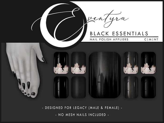 Eventyra - Legacy Nail HUD - Black Essentials