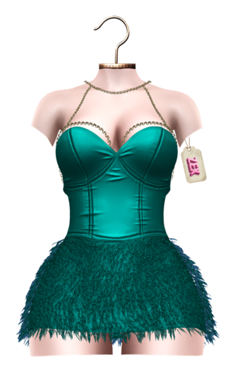 Christina fluffy dress (BLUE): Legacy Maitreya Reborn Belleza Gen.X