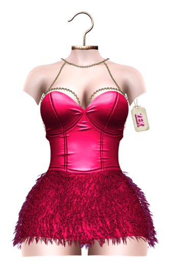 Christina fluffy dress (CHERRY): Legacy Maitreya Reborn Belleza Gen.X