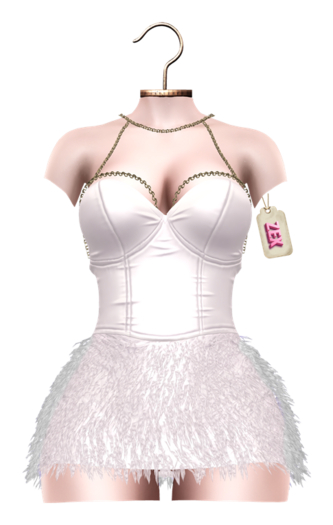Christina fluffy dress (DOVE): Legacy Maitreya Reborn Belleza Gen.X