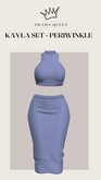 DRAMA QUEEN Kayla Cashmere Set - Periwinkle (ADD)