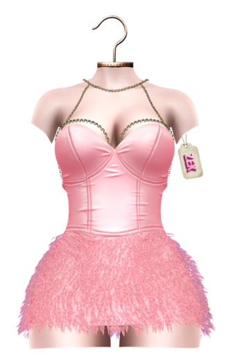 Christina fluffy dress (SALMON): Legacy Maitreya Reborn Belleza Gen.X
