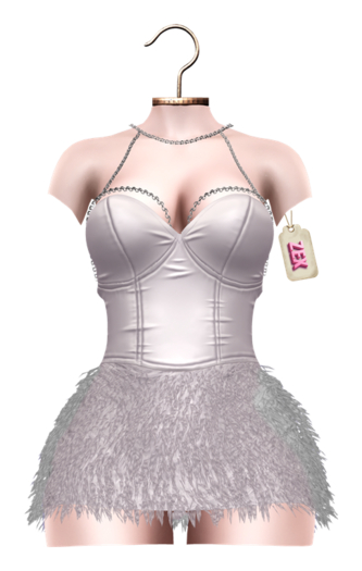 Christina fluffy dress (SILVER): Legacy Maitreya Reborn Belleza Gen.X
