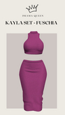 DRAMA QUEEN Kayla Cashmere Set - Fuschia (ADD)