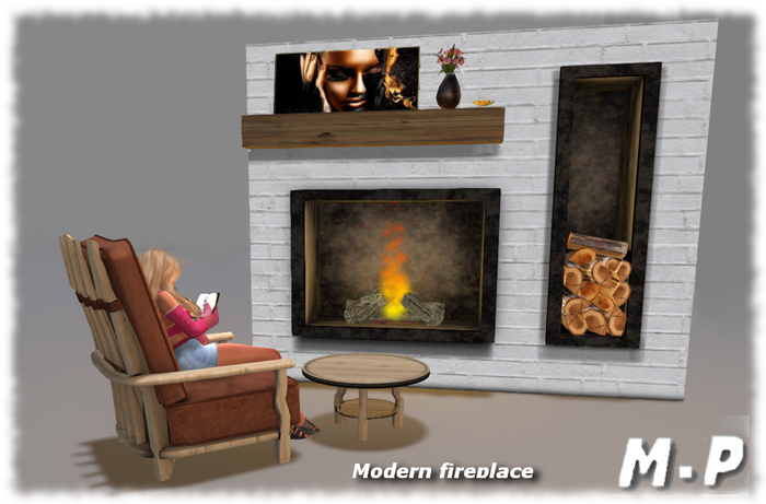 M.P Modern fireplace box
