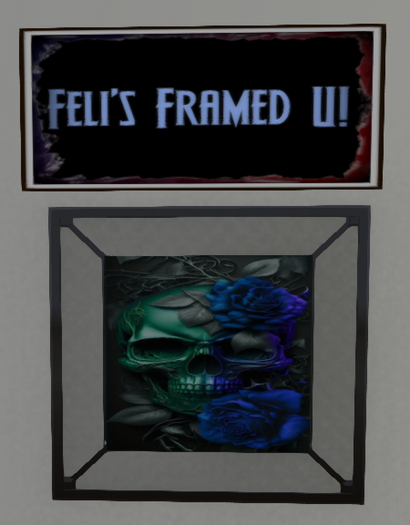 Feli Frame Green Blue Skull