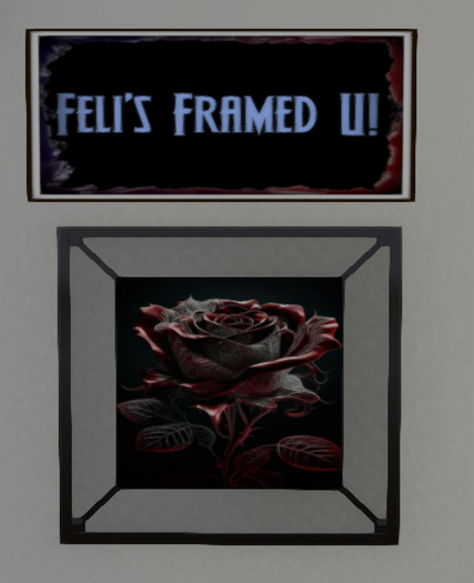 Feli Frame silver red rose