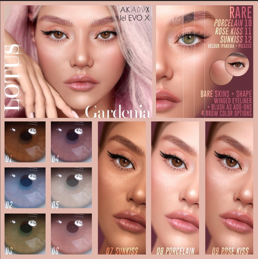 12. RARE - LOTUS. Gardenia Skin+ SUNKISS [boxed] RARE