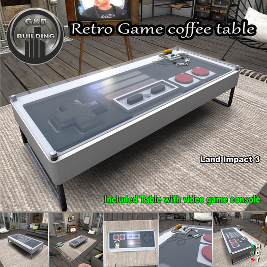 G&D BUILDING Retro Game coffee table
