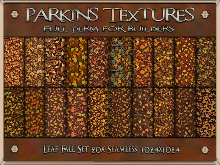 Second Life Marketplace - Parkins Textures - Leaf Fall Set - 20x Full ...