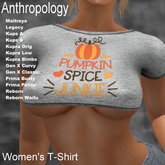 Pumpkin Spice Junkie Women's Crop Top (WST)