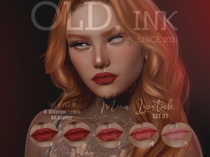 OLD Store - Mina LIPSTICK - SET 1 [Reds][EVOx Applier]