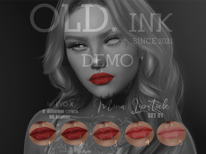 OLD Store - DEMO - Mina LIPSTICK - SET 1 [Reds][EVOx Applier]