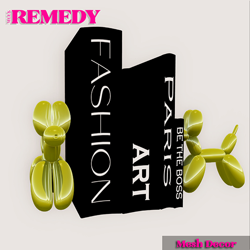 [MR] - Balloon Dog Bookends (Yellow)