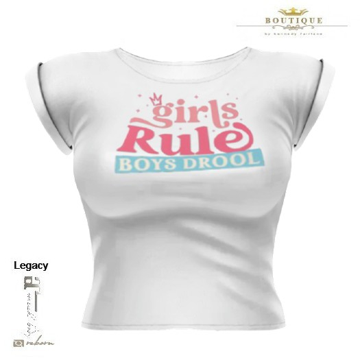 GIRLS RULE BOYS DROOL Pink Blue For Women (BOXED)
