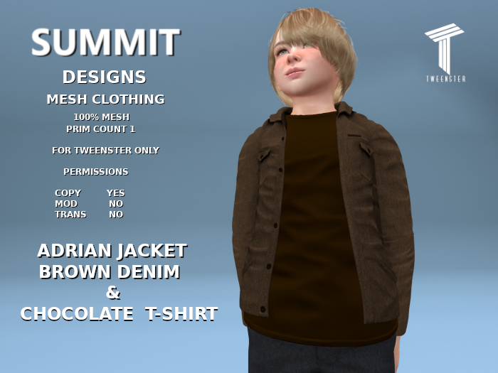 Summit Adrian Jacket Brown Denim [Tweenster]