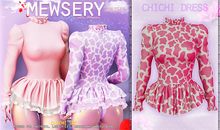 Mewsery Chichi Dress{Cow.hotpink}