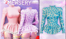Mewsery Chichi Dress{Cow.blue}
