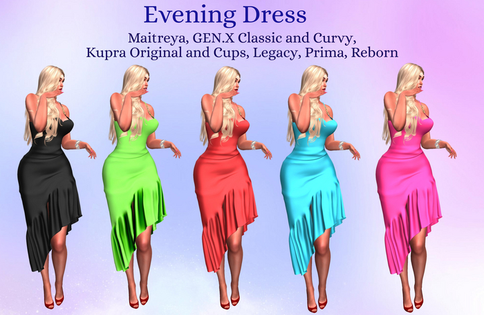 Antonia Evning Dress, Maitreya, Kupra, Reborn, Legacy, Prima