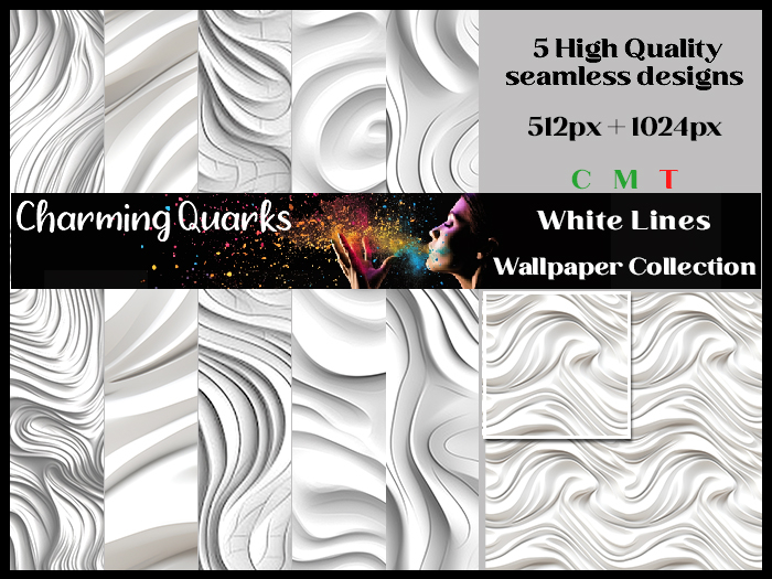 CQ Textures - Wallpaper Collection - White Lines 