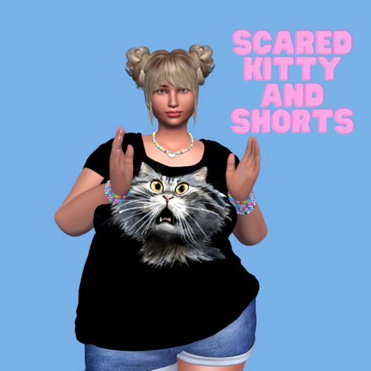 Black Scared Kitty outfit
