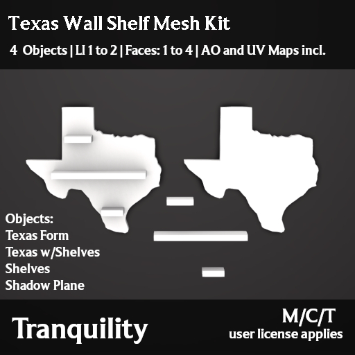 Tranquility - Texas Shelves Mesh Kit