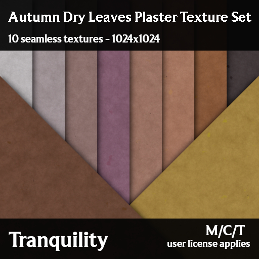 Tranquility - Autumn Dry Leaves Plaster Texture Set