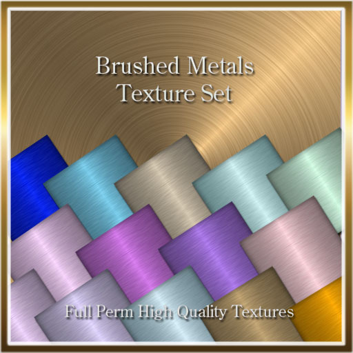 Brushed Metals Texture Set - High quality, full perm, seamless textures!