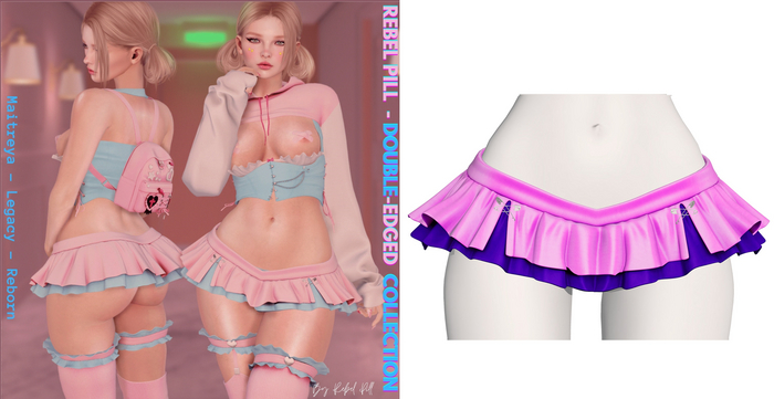 Rebelpill - Double-Edged Collection Skirt Purple