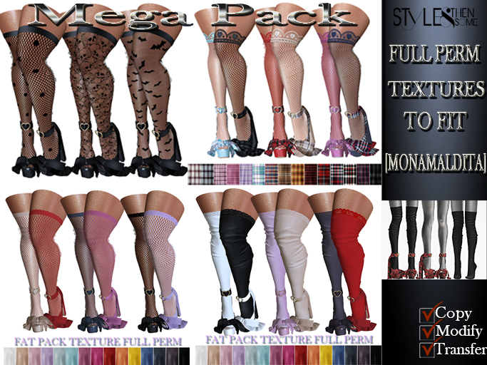 SALE!!! STYLES-22 [MONAMALDITA] Shoes  - TEXTURE FULL PERM --MegaPac