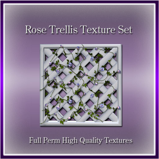 White Rose Trellis Texture Set - 16 Decorative Garden Trellis Textures!