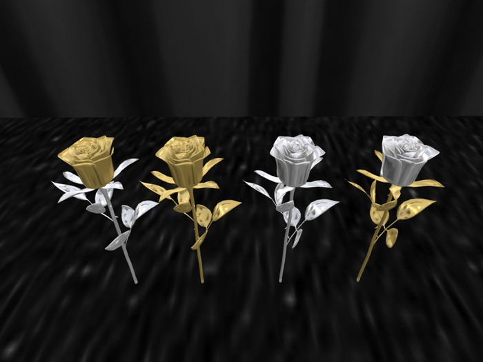 TM Silver and Gold Roses - FP - Full Permissions