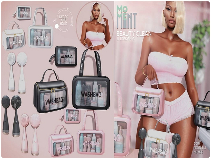 MOVEMENT - Washbag medium - Pink WEAR ME TO UNPACK*