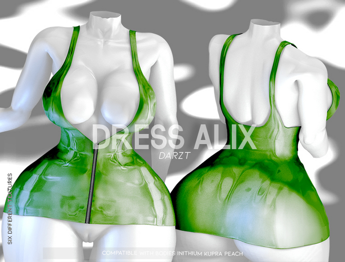 l DARZT l ALIX DRESS I GREEN I INITHIUM- PEACH