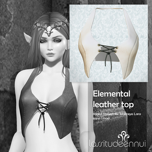 lassitude & ennui Elemental leather top - bone