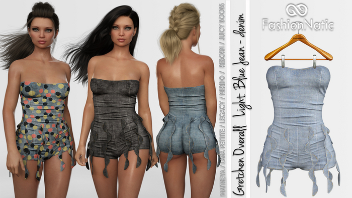 Gretchen Overall Light Blue Denim - Maitreya, Petite , Legacy Overall, Nerido Overall, Reborn Overall, Juicy Overall  