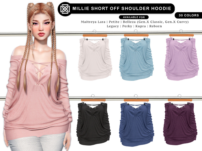 Addams - Millie Long Laced Hoodie #FATPACK
