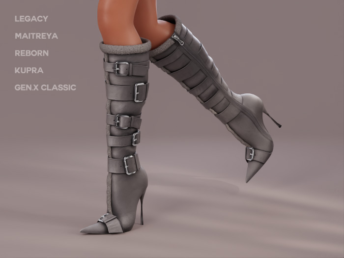 $NT Shearling Boots GREY