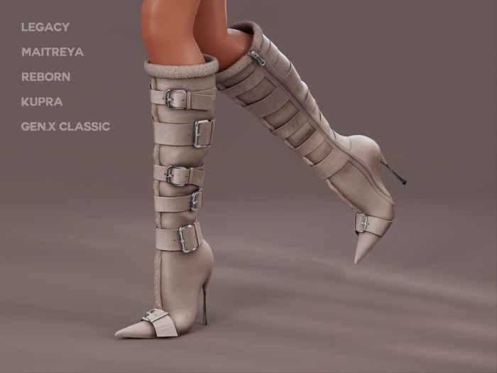 $NT Shearling Boots IVORY