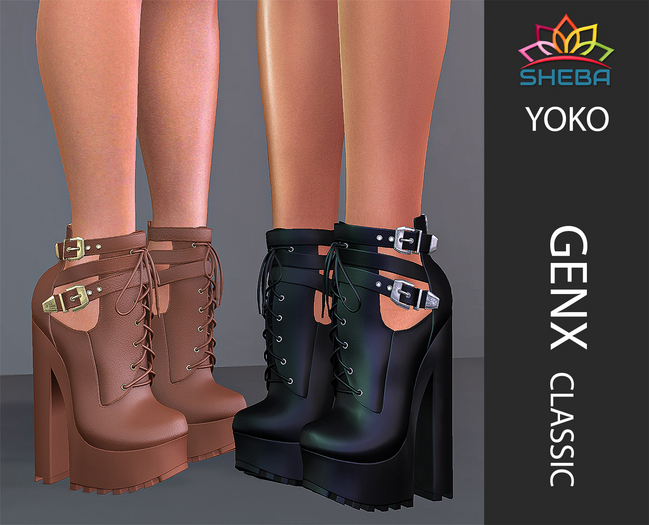 Yoko Strapped Platform Boots (Fatpack) ~ GenX Classic