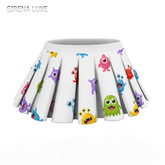 Monsters Pleated Skirt