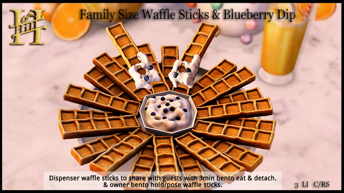 Chef Hill. Waffle Sticks & Blueberry Dip 