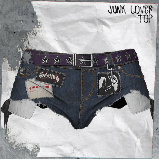 +WORN+ Junk Lover Shorts PATCHES DENIM 4