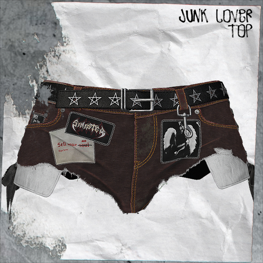 +WORN+ Junk Lover Shorts PATCHES BURG