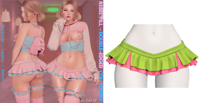 Rebelpill - Double-Edged Collection Skirt Lime