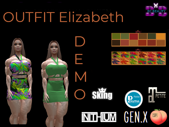 Be Beauty-OUTFIT Elizabeth HULIXA,MP,P.PETITE,KUPRA,PEACH,B CURVY,KLARA-DEMO