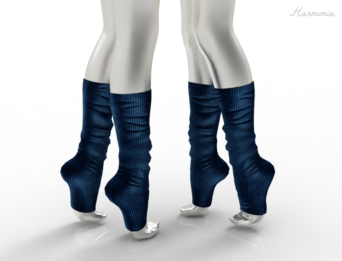Navy Knit Legwarmers