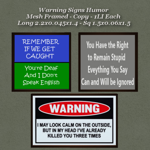 Warning Signs Humor