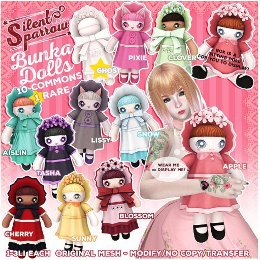 ~silentsparrow~ Bunka Doll - Cherry