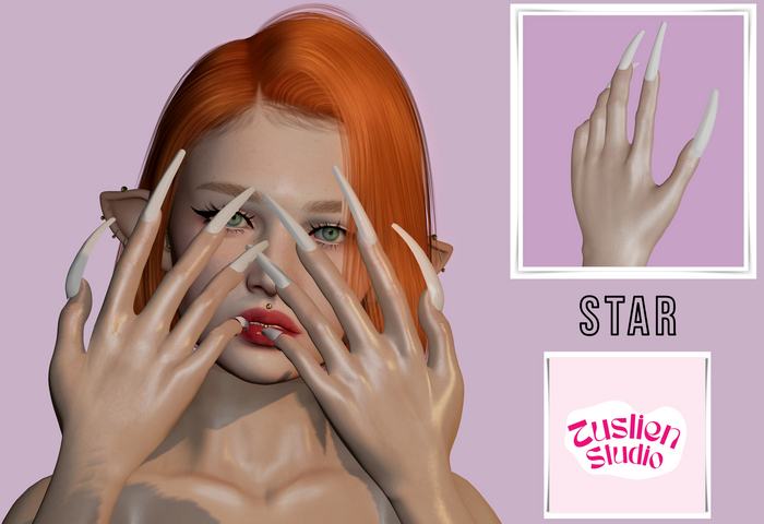 White Coffin Nails Star